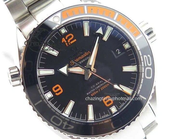 0309 Trendy 2016 Planet Ocean 43.5mm SS V6F Best Edition Black Dial On SS Bracelet A 8210